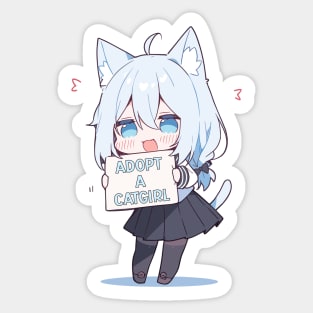 Kawaii Anime Manga Nekomimi Adopt a Catgirl Sticker